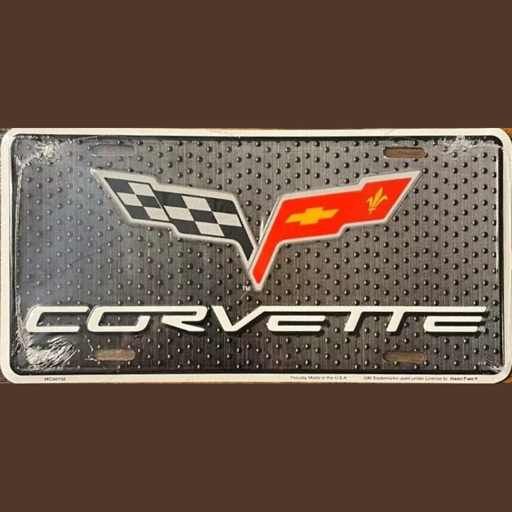 Chevy Corvette Flags Embossed Licensed Novelty Metal License Plate NEW! eBay Motors:Parts & Accessories:Car & Truck Parts & Accessories:Exterior Parts & Accessories:License Plates & Frames Style Your Walls
